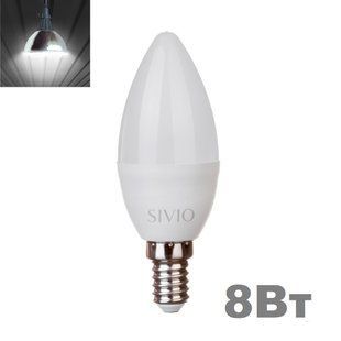 LED лампочка E14 C37 8вт 4100К фото