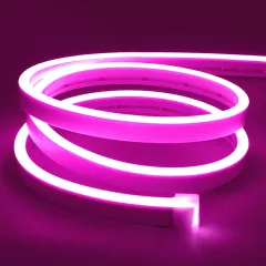 Гнучкий LED неон 12v 8*16мм 2,5см рожевий фото