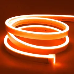 Гнучкий LED неон 12v 8*16мм 2,5см помаранчевий фото