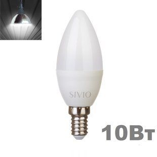 LED лампочка E14 C37 10вт 4100К фото