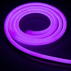 Гибкий LED неон 12v 8*16мм 1см фиолетовый фото