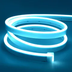 Гнучкий LED неон 12v 8*16мм 2,5см блакитний фото