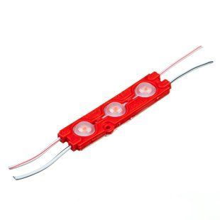 LED модуль 12v SMD 5730 3led Красный с линзой фото