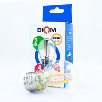 LED лампочка Filament E27 G45 4вт 2800К фото