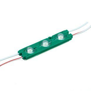 LED модуль 12v SMD 5730 3led Зеленый с линзой фото
