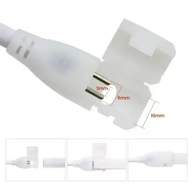 Кабель питания с диммером для LED ленты COB 220v фото
