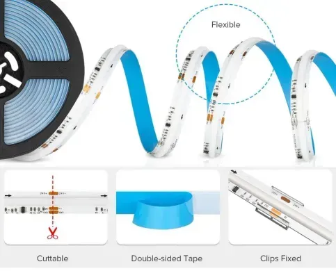 Світлодіодна LED стрічка RGB Smart 12v COB 576led/m ip20 фото