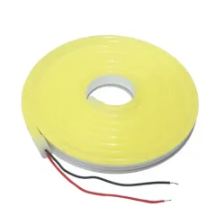 Гнучкий LED неон 12v 8*16мм 1см лимонний фото