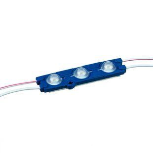 LED модуль 12v SMD 5730 3led Синий с линзой фото