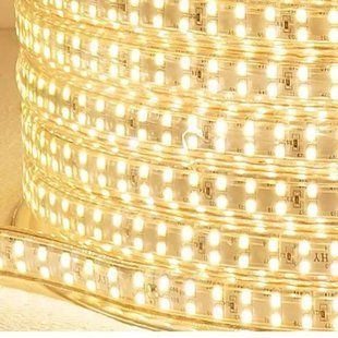 Светодиодная LED лента 220v 2835 180led/m теплый фото