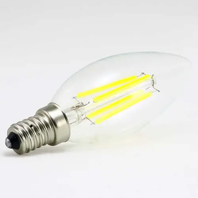 LED лампочка Filament E14 C35 4вт 4500К фото