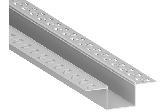LED профиль для гипсокартона 73*30мм 1м, Матовый, Серебристый