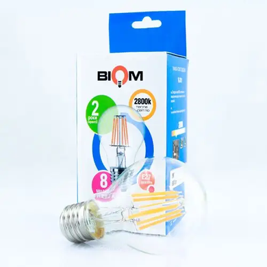 LED лампочка Filament E27 A60 8вт 2800К фото