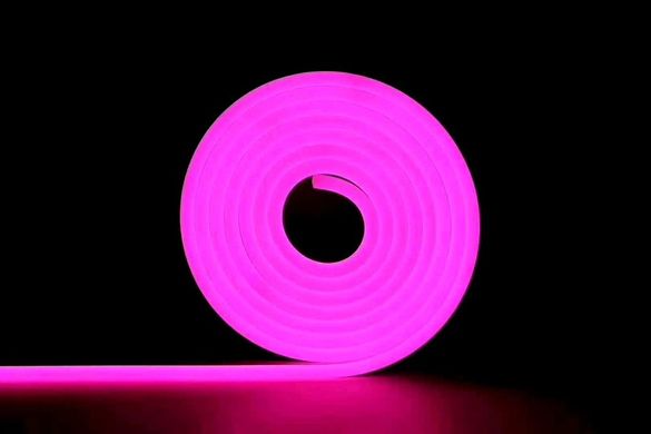 Гнучкий LED неон 12v 8*16мм 2,5см світло-рожевий фото