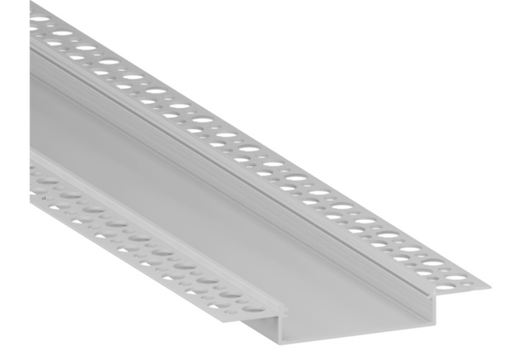 LED профіль для гіпсокартону 86*50мм 1м, Матовий, Сріблястий