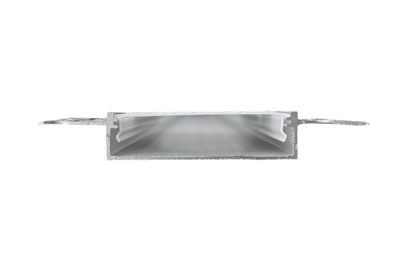 LED профіль для гіпсокартону 86*50мм 1м, Матовий, Сріблястий