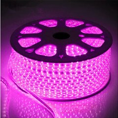 Світлодіодна LED стрічка 220v 2835 120led/m рожевий Стандарт фото