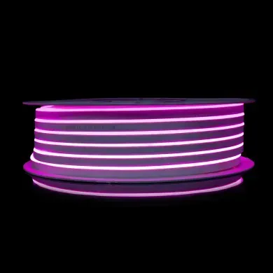 Гнучкий LED неон 12v 6*12мм 1см рожевий фото