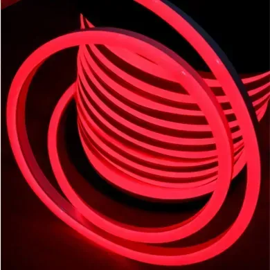 Гнучкий LED неон 220v 8*16мм Червоний фото