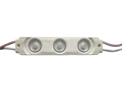 Светодиодный модуль 12v 3led 2835 1,5w с линзой PRO 5 лет гарантии фото