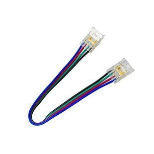 Коннектор для LED ленты COB RGB 4pin+провод+4pin 10мм фото