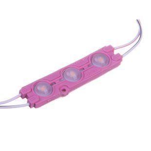LED модуль 12v SMD 5730 3led Розовый с линзой фото
