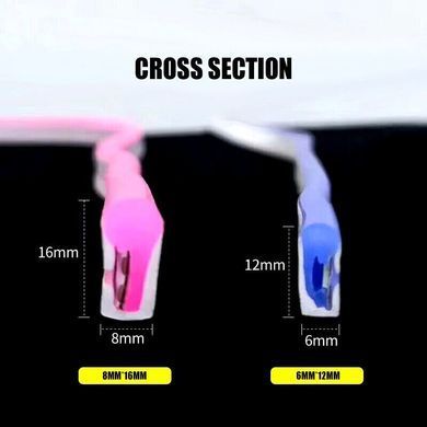 Гибкий LED неон 12v 6*12мм RGB SMART фото