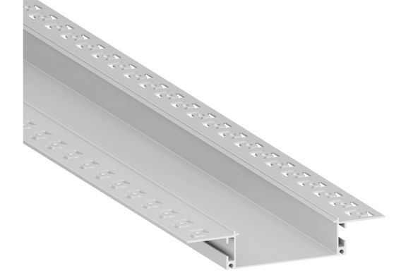 LED профиль для гипсокартона 95*57мм 1м, Матовый, Серебристый