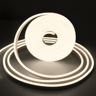 Гибкая неоновая LED лента 12v 6*12мм плоская Нейтральный фото
