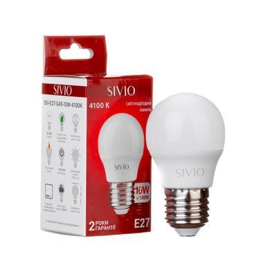 LED лампочка E27 G45 10вт 4100К фото