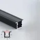 Врезной профиль узкий LT-102b 11*10*16мм 1м Черный + черный рассеиватель фото
