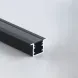 Врезной профиль узкий LT-102b 11*10*16мм 1м Черный + черный рассеиватель фото