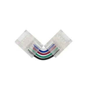 Коннектор для LED ленты RGBW 5pin 12мм угловой фото
