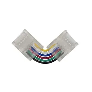 Коннектор для LED ленты RGB+CCT 6pin 12мм угловой фото