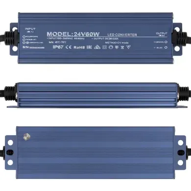 Блок питания 24v 2,5а 60w ip67 Премиум фото