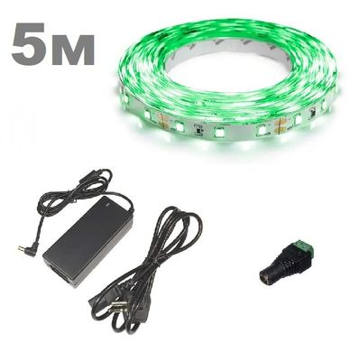 Комплект светодиодной LED ленты 5м 60led/m зеленый фото