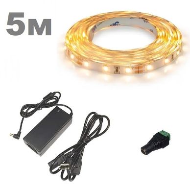 Комплект светодиодной LED ленты 5м 60led/m желтый фото