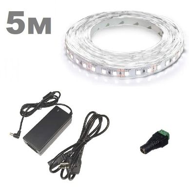 Комплект светодиодной LED ленты 5м 120led/m белый фото