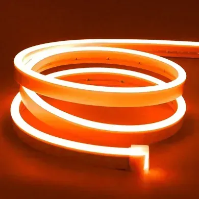 Гнучкий LED неон 24v 6*12мм 9w помаранчевий