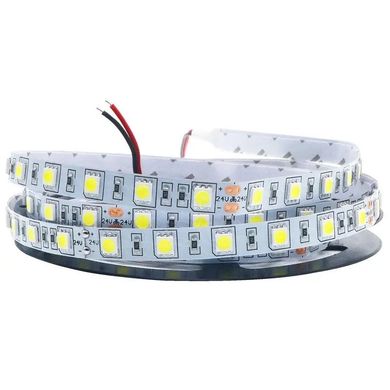 Світлодіодна LED стрічка 24v 5050 60led/m ip20 нейтральний фото