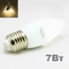 LED лампочка E27 C37 7вт 3000К фото