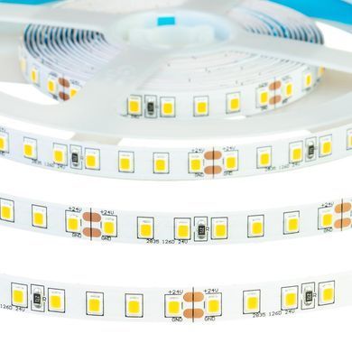 Світлодіодна стрічка 24v 2835 120led/m 9w ip20 теплий фото