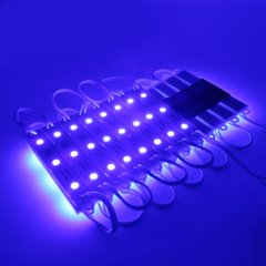 LED модуль 12v SMD 5050 3led Синій фото