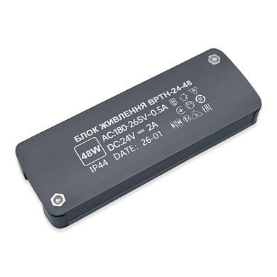 Блок питания 24v тонкий 13мм 2а 48w PRO фото