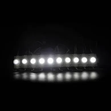 Світлодіодний модуль торцевий 12v 1led 3030 2,4w з лінзою Білий PRO фото
