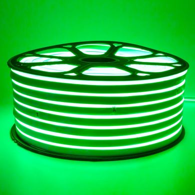 Гибкий LED неон 220v 8*16мм зеленый Стандарт фото