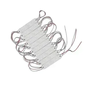 Светодиодный модуль 12v 3led 2835 0,72w с линзой Белый PRO фото