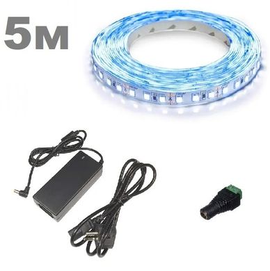Комплект светодиодной LED ленты 5м 120led/m синий фото