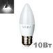 LED лампочка E27 C37 10вт 4100К фото