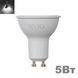 LED лампочка GU10 MR16 5вт 4100К фото